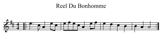 Reel Du Bonhomme - staff notation