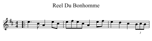 Reel Du Bonhomme - staff notation