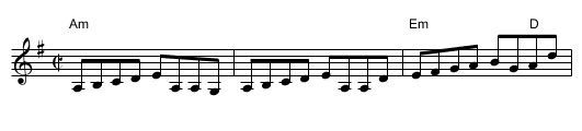 reel du Brae - staff notation