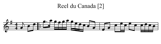 Reel du Canada [2] - staff notation