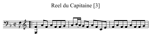 Reel du Capitaine [3] - staff notation