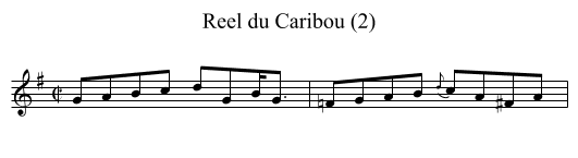 Reel du Caribou (2) - staff notation