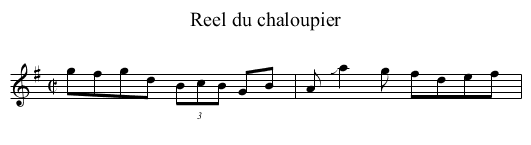 Reel du chaloupier - staff notation