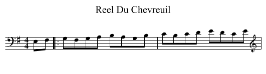 Reel Du Chevreuil - staff notation
