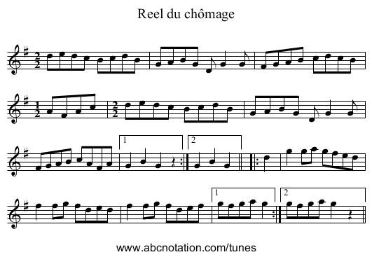 Reel du chômage - staff notation