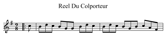 Reel Du Colporteur - staff notation