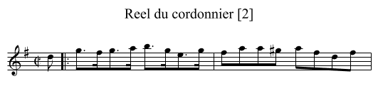 Reel du cordonnier [2] - staff notation