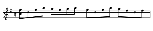 Reel du gin - staff notation