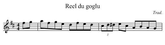 Reel du goglu - staff notation