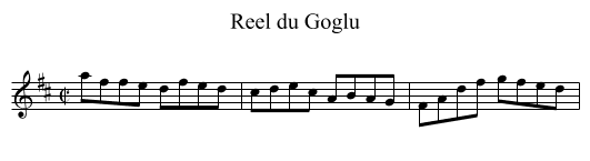 Reel du Goglu - staff notation