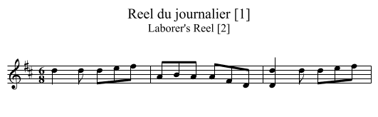 Reel du journalier [1] - staff notation
