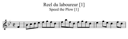 Reel du laboureur [1] - staff notation