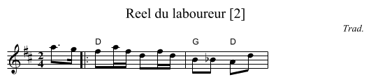 Reel du laboureur [2] - staff notation