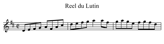 Reel du Lutin - staff notation