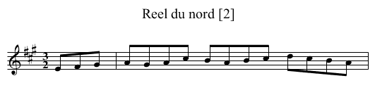 Reel du nord [2] - staff notation