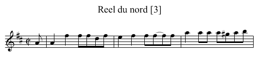 Reel du nord [3] - staff notation