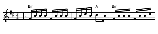 reel du Nord - staff notation