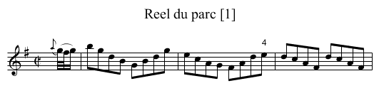 Reel du parc [1] - staff notation