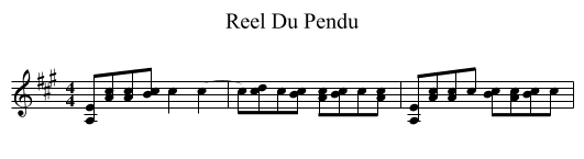 Reel Du Pendu - staff notation