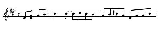 Reel du pendu - staff notation