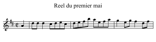Reel du premier mai - staff notation