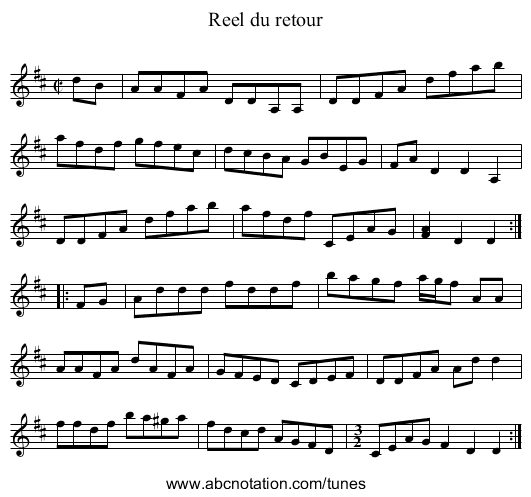 Reel du retour - staff notation