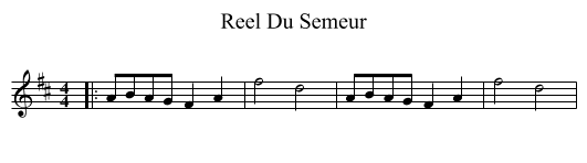 Reel Du Semeur - staff notation