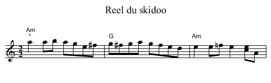 Reel du skidoo - staff notation