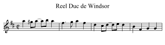 Reel Duc de Windsor - staff notation