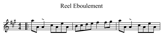 Reel Eboulement - staff notation