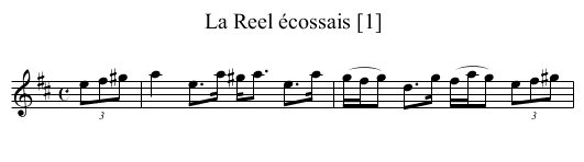 Reel écossais [1], La - staff notation
