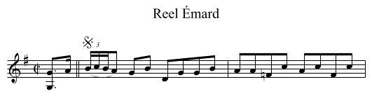 Reel Émard - staff notation