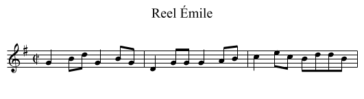 Reel Émile - staff notation