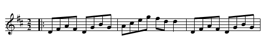Reel en Re (in D) - staff notation