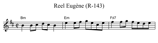 Reel Eug&egrave;ne (R-143) - staff notation