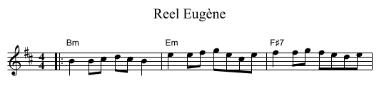 Reel Eugène - staff notation