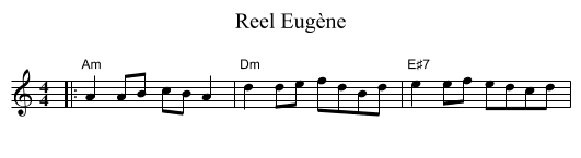 Reel Eugène - staff notation