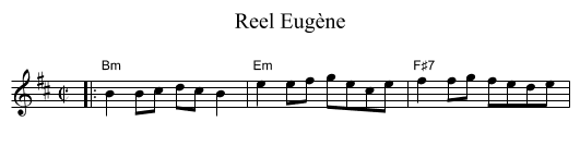 Reel Eug&egrave;ne - staff notation