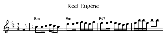 Reel Eugène - staff notation