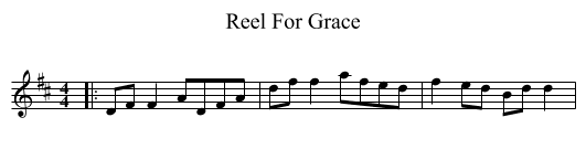 Reel For Grace - staff notation