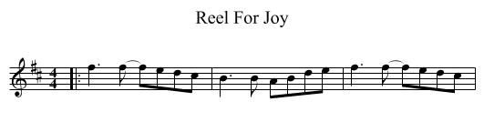 Reel For Joy - staff notation