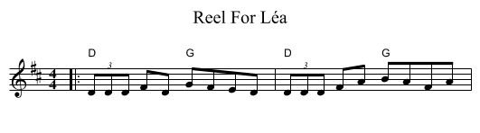 Reel For Léa - staff notation