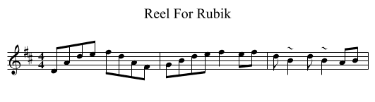Reel For Rubik - staff notation
