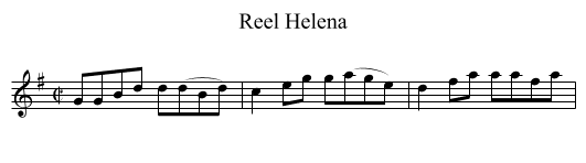 Reel Helena - staff notation