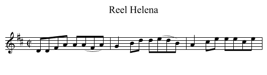 Reel Helena - staff notation