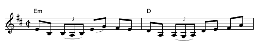 Reel in E-minor - staff notation