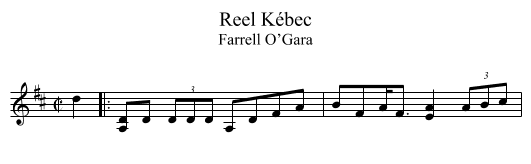 Reel Kébec - staff notation