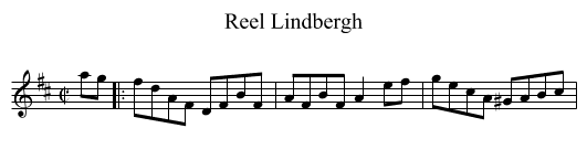 Reel Lindbergh - staff notation