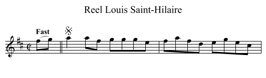 Reel Louis Saint-Hilaire - staff notation