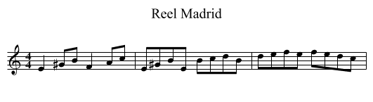 Reel Madrid - staff notation